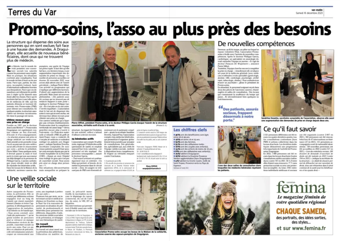 Promo-Soins, l’asso au plus près des besoins